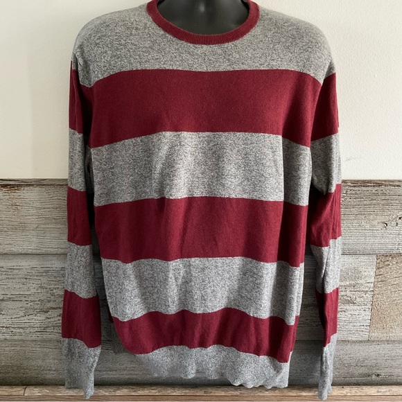 1901 Rugby Stripe Slim Fit Cotton Cashmere Sweater Size XL (K1) - Picture 3 of 6